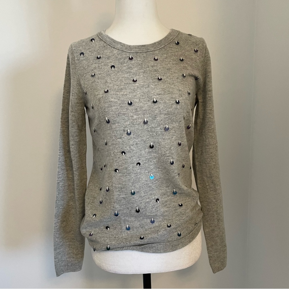 J. Crew cashmere sequins sweater